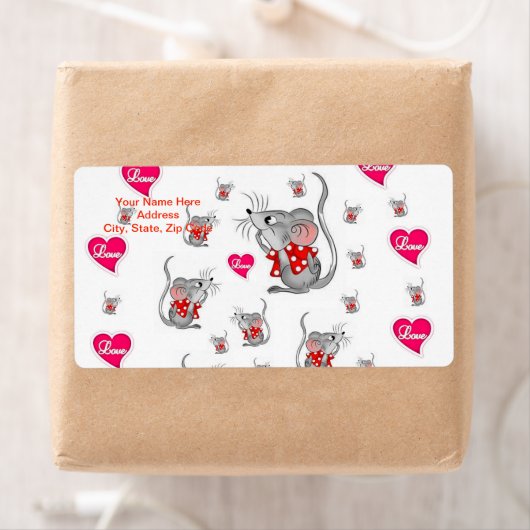 Valentijnsdag Labels Mice (Insitu)