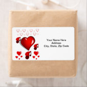 Valentijnsdag labels muziek harten (Insitu)