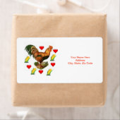 Valentijnsdag Labels  Rooster (Insitu)