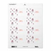 Valentijnsdag Labels Snowman (Full Sheet)