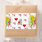 Valentijnsdag Labels Teddy Bear (Insitu)