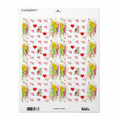 Valentijnsdag Labels Teddy Bear (Full Sheet)