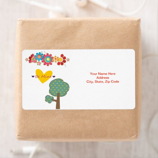 Valentijnsdag Labels Wees Van Mij Bomen Bloemig (Insitu)