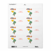 Valentijnsdag Labels Wees Van Mij Bomen Bloemig (Full Sheet)