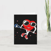 Valentijnsdag Lacrosse Valentijnsshirt Hart Lacros Kaart (Voorkant)