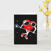 Valentijnsdag Lacrosse Valentijnsshirt Hart Lacros Kaart (Gele Bloem)