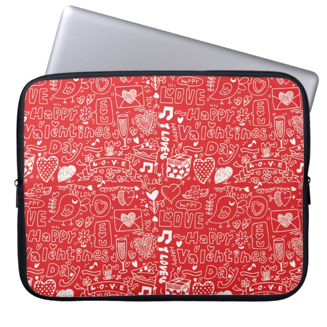 Valentijnsdag Laptop Sleeve (Voorkant)