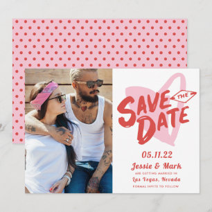 Valentijnsdag Las Vegas Foto Save the Date Aankondiging
