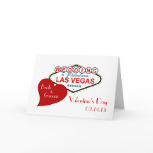Valentijnsdag Las Vegas Wedding Kaart