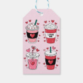 Valentijnsdag Latte Coffee Lover Cadeaulabel (Achterkant)