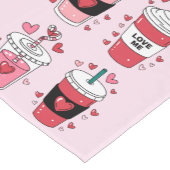 Valentijnsdag Latte Coffee Lover Korte Tafelloper (Hoek)