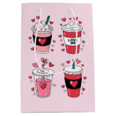 Valentijnsdag Latte Coffee Lover Medium Cadeauzakje (Voorkant)