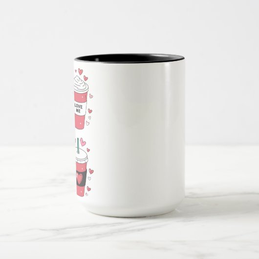 Valentijnsdag Latte Coffee Lover Mok (Midden)