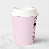Valentijnsdag Latte Coffee Lover Papieren Bekers (Rechts)