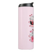 Valentijnsdag Latte Coffee Lover Thermosbeker (Gedraaid links)