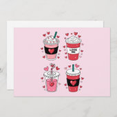 Valentijnsdag Latte Koffieliefhebber Feestdagenkaart (Voorkant / Achterkant)