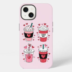 Valentijnsdag Latte Koffieliefhebber iPhone 13 Hoesje