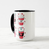 Valentijnsdag Latte Koffieliefhebber Mok (Voorkant links)