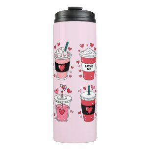 Valentijnsdag Latte Koffieliefhebber Thermosbeker