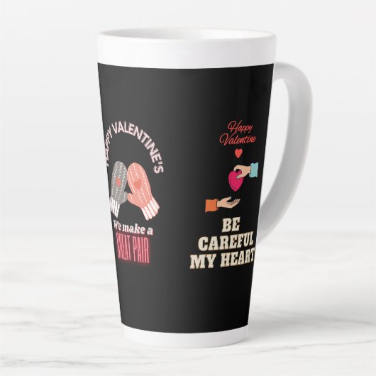 Valentijnsdag Latte Mok (Rechterhoek)