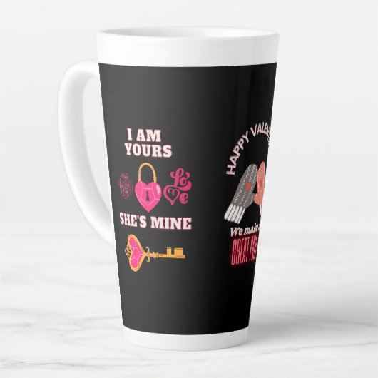 Valentijnsdag Latte Mok (Linkerhoek)