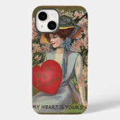 Valentijnsdag, legante dame met hart Case-Mate iPhone Case (Achterkant)