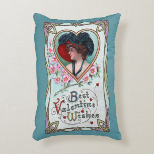  Valentijnsdag, legante vrouw in het hart Accent Kussen