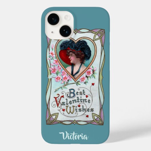  Valentijnsdag, legante vrouw in het hart Case-Mate iPhone Case (Achterkant)