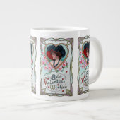  Valentijnsdag, legante vrouw in het hart Grote Koffiekop (Voorkant rechts)