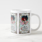  Valentijnsdag, legante vrouw in het hart Grote Koffiekop (Rechts)