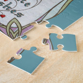  Valentijnsdag, legante vrouw in het hart Legpuzzel (Zijkant)