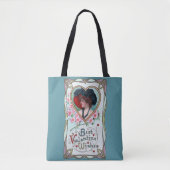  Valentijnsdag, legante vrouw in het hart Tote Bag (Voorkant)
