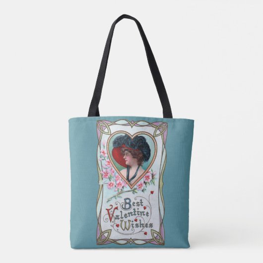  Valentijnsdag, legante vrouw in het hart Tote Bag (Achterkant)