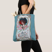 Valentijnsdag, legante vrouw in het hart Tote Bag (Dichtbij)