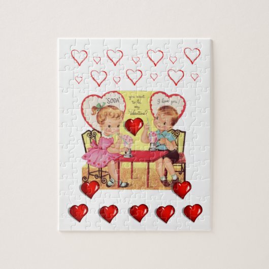 Valentijnsdag legpuzzel (Verticaal)