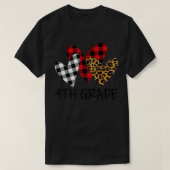 Valentijnsdag leopard-leraar van de vierde klas Bu T-shirt (Design voorkant)