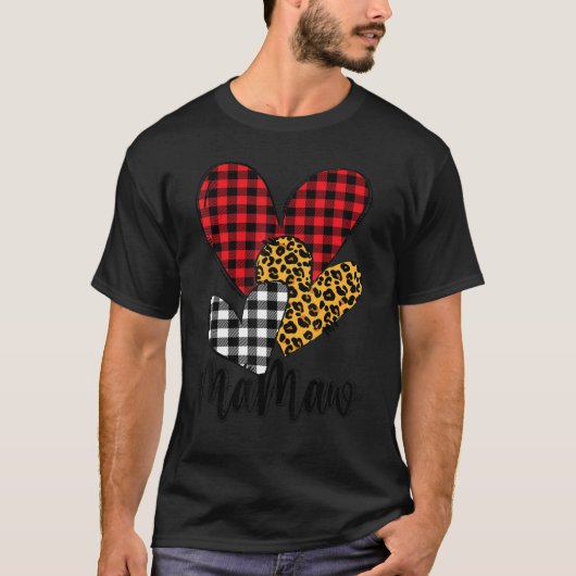 Valentijnsdag leopard mamaw Buffalo T-shirt (Voorkant)