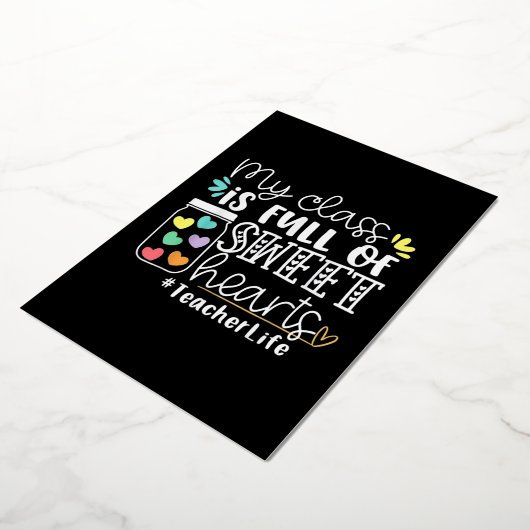 Valentijnsdag leraar folie feestdagenkaart (Gedraaid)