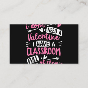 Valentijnsdag leraar Funny Classroom School Vale Informatiekaartje