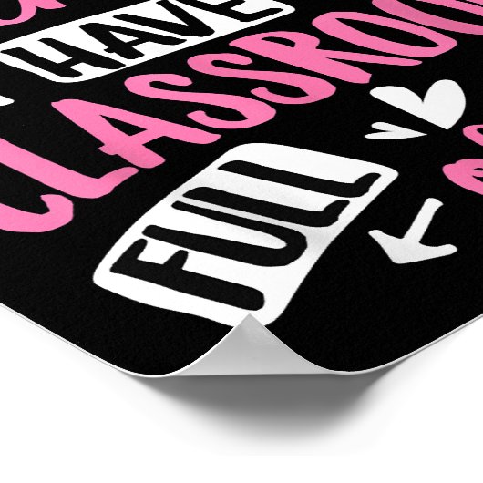 Valentijnsdag leraar Funny Classroom School Vale Poster (Hoek)