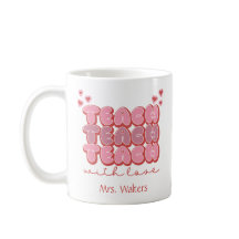 Valentijnsdag Leraar Leren Met Liefde Harten Roze