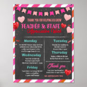 Valentijnsdag Leraar Waardering sjabloon Poster (Voorkant)