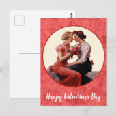  Valentijnsdag Lesbisch Paar Briefkaart (Voorkant / Achterkant)