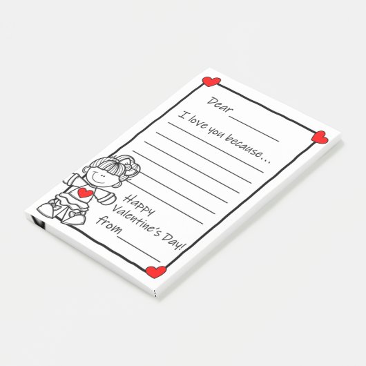 Valentijnsdag Letter Large Post-it-laptop Post-it® Notes (Schuin)