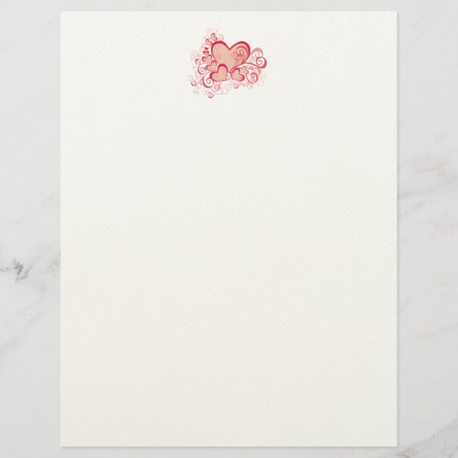Valentijnsdag Letterhead Briefhoofd (Voorkant)