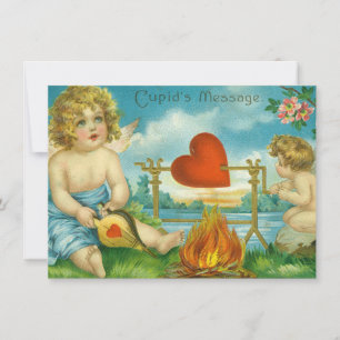 Valentijnsdag Leuke Cupid Cherub Hart Feestdagenkaart