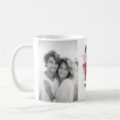 Valentijnsdag Leuke Panda Holding Hart Naam Foto Koffiemok (Links)