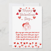 Valentijnsdag Liefde Bericht Feestdagenkaart (Voorkant)