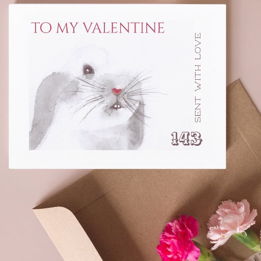 Valentijnsdag liefde brief stempel Kaart