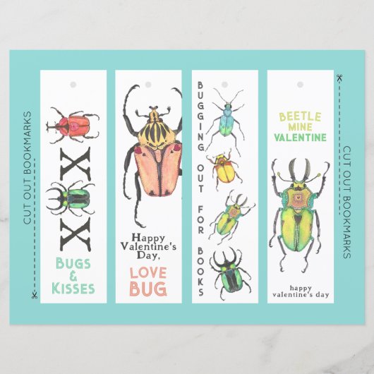 Valentijnsdag Liefde Bug Bladwijzer (Voorkant)